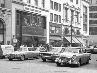 1965 image of downtown New York City